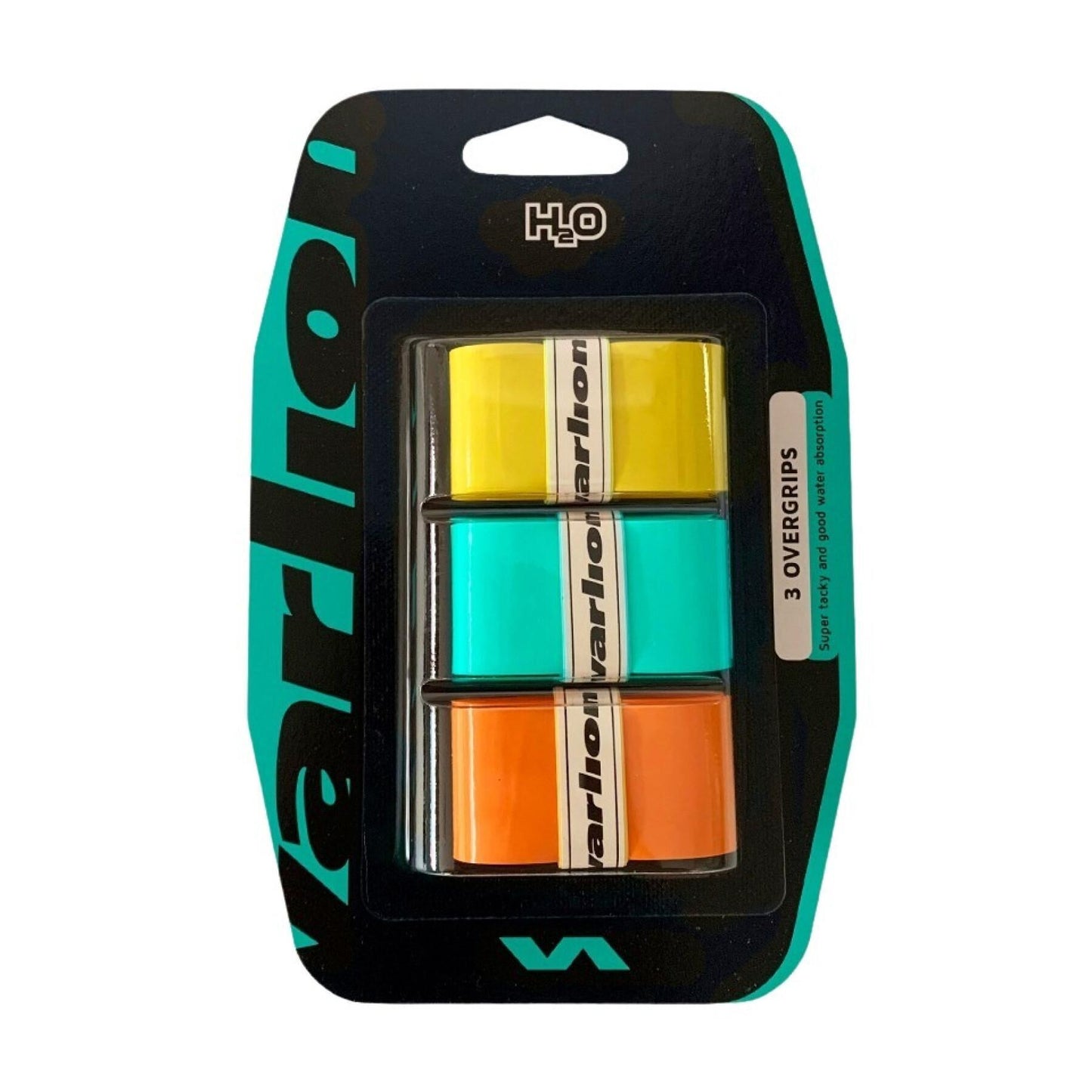 Varlion - Overgrip H2O X3 (Giallo, Verde acqua, Arancione, 3 colori)