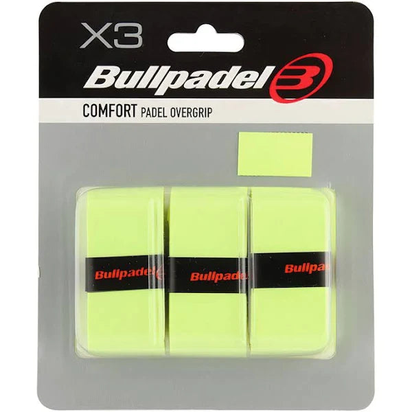 Bullpadel- Overgrip X3 Comfort yellow fluo